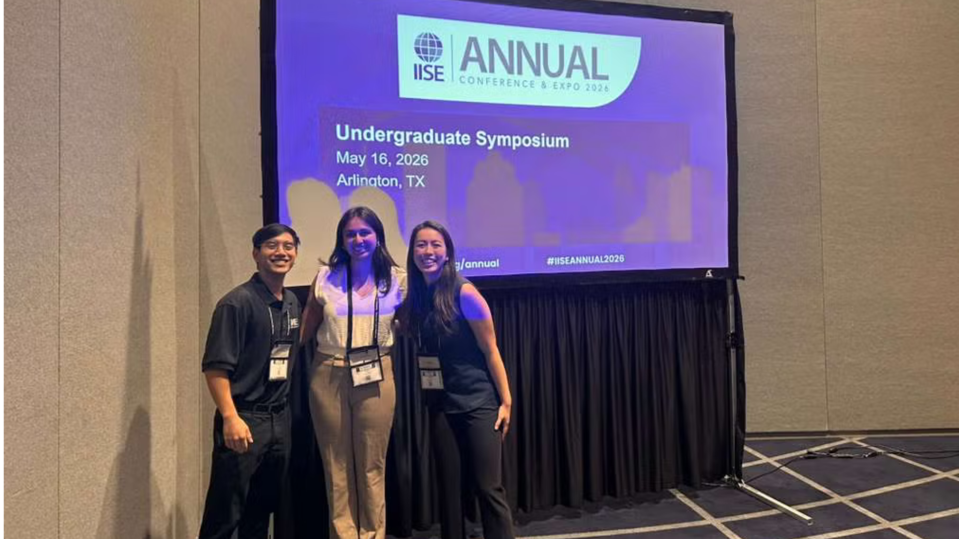Students presented their research at the 2026 IISE Annual Conference