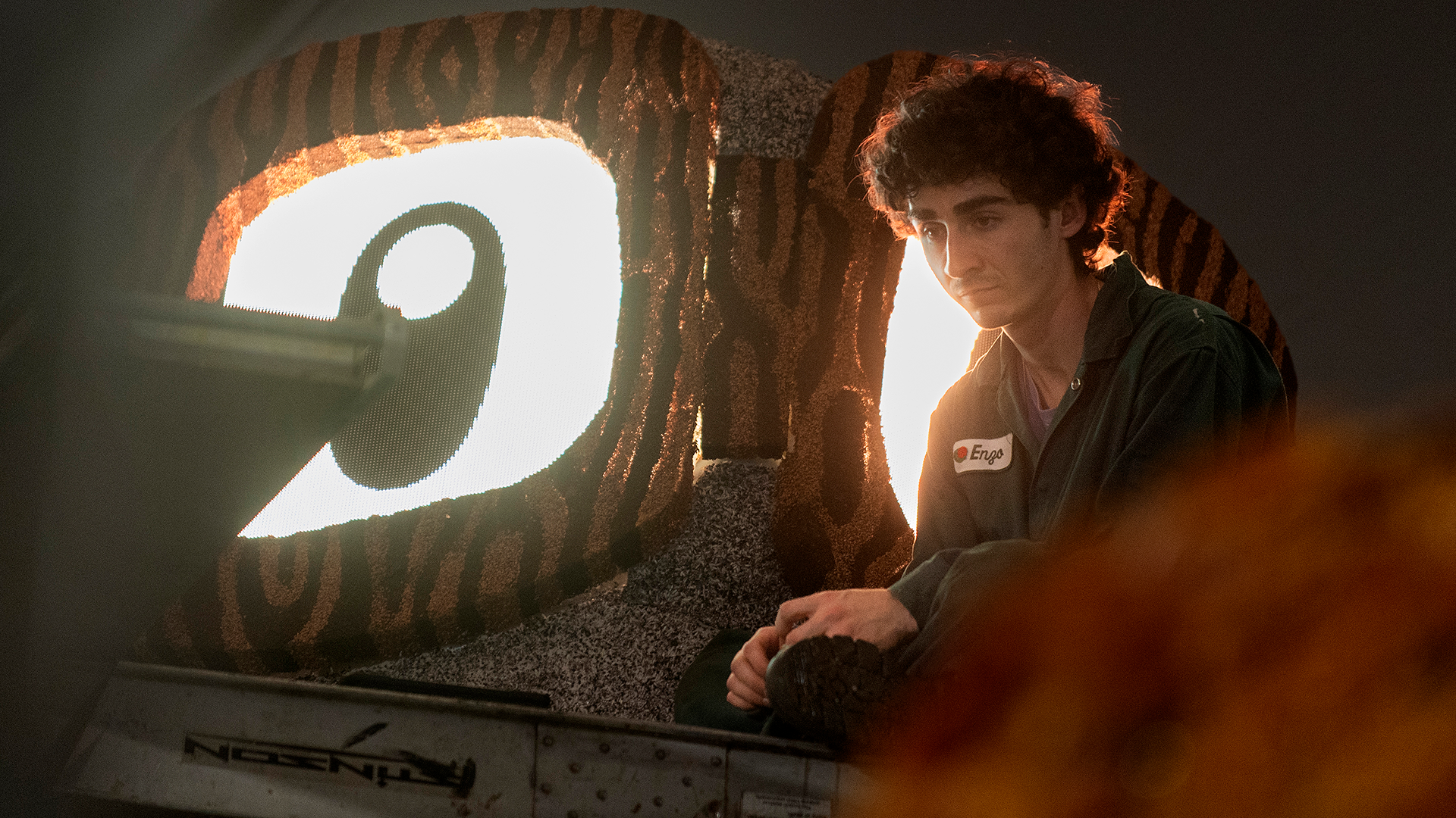 Student works on the Rose Float 