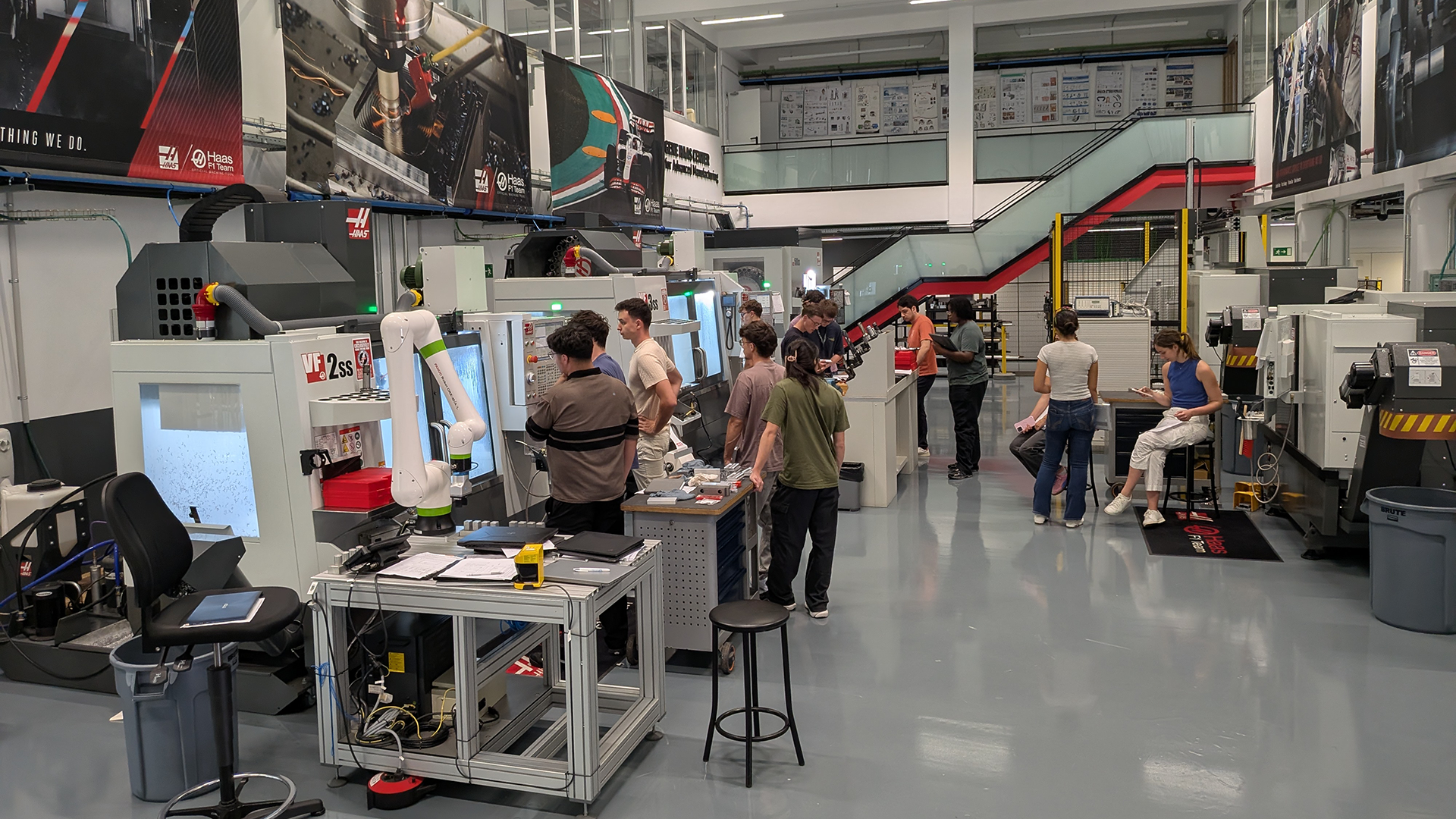 Students work in lab