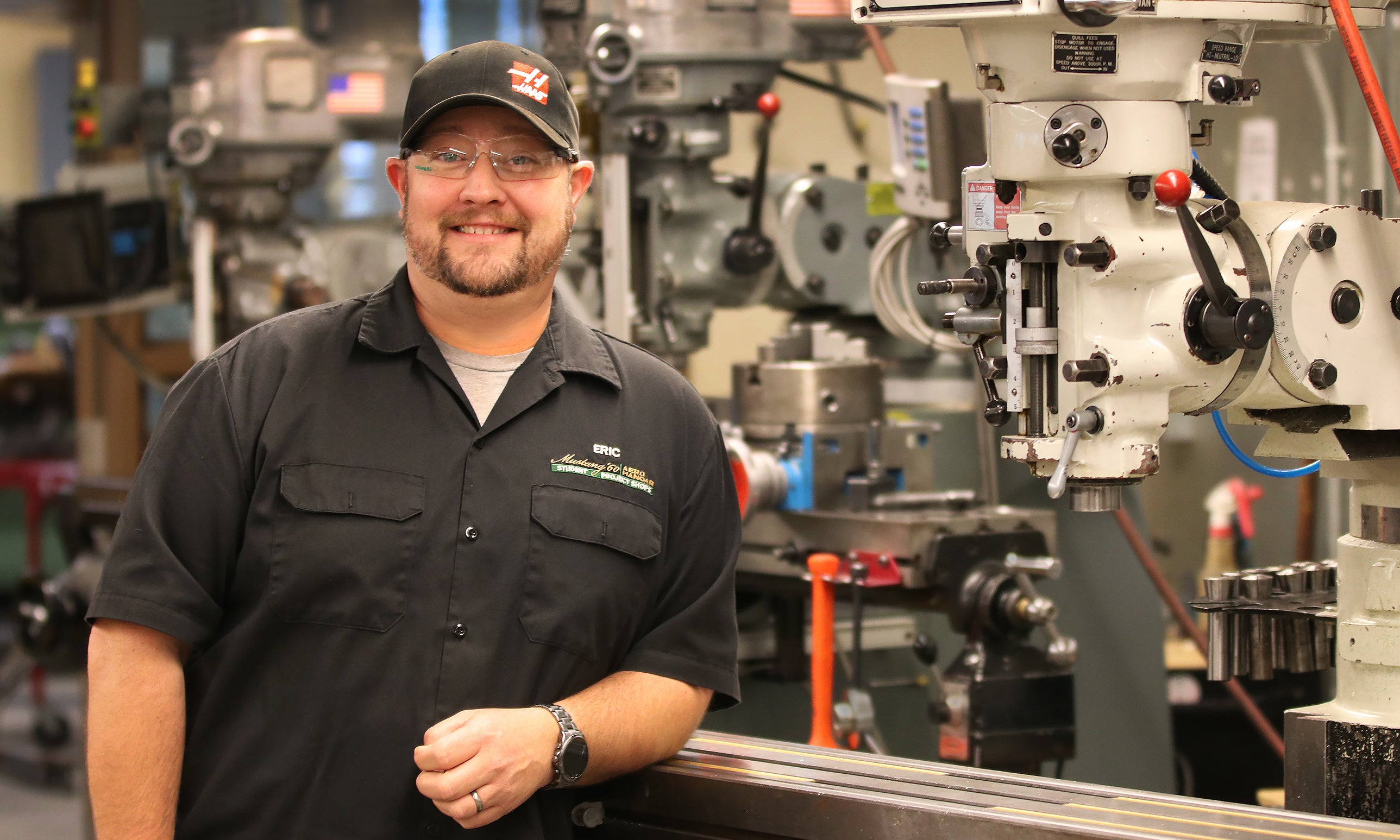 Eric Pulse in the Mustang '60 Machine Shop