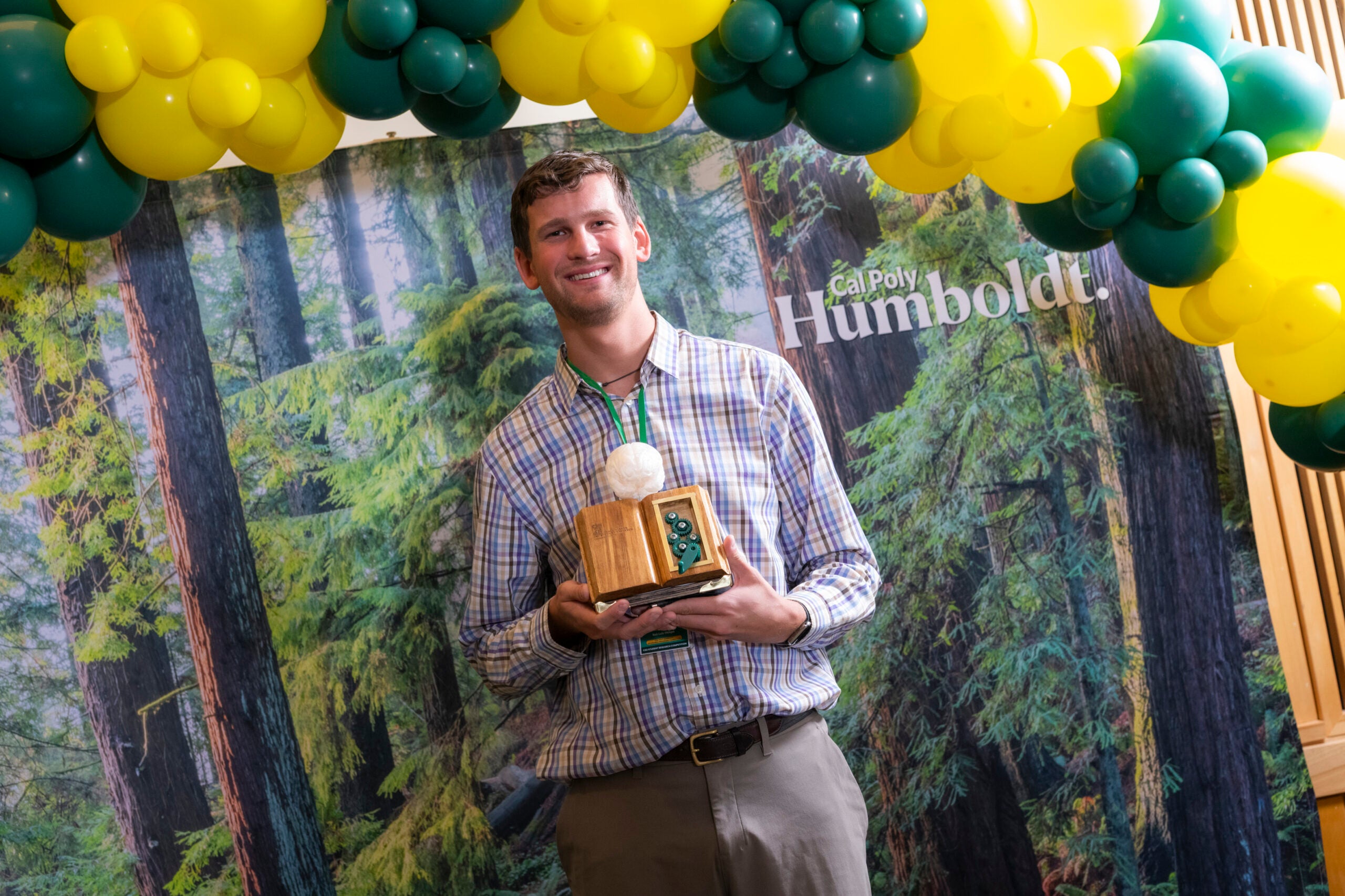 Chandler displays his trophy