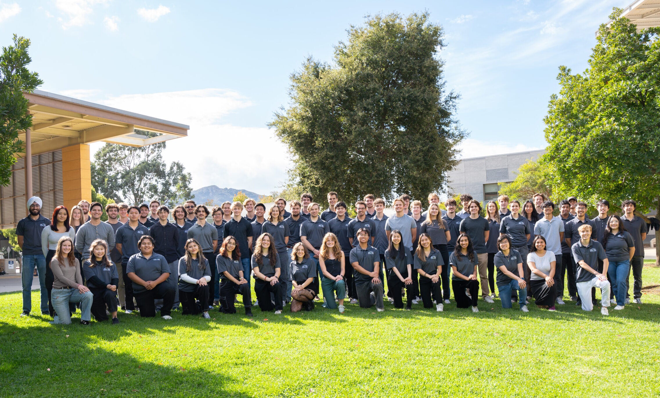 Members of PROVE gather for a group photo in Engineering Plaza