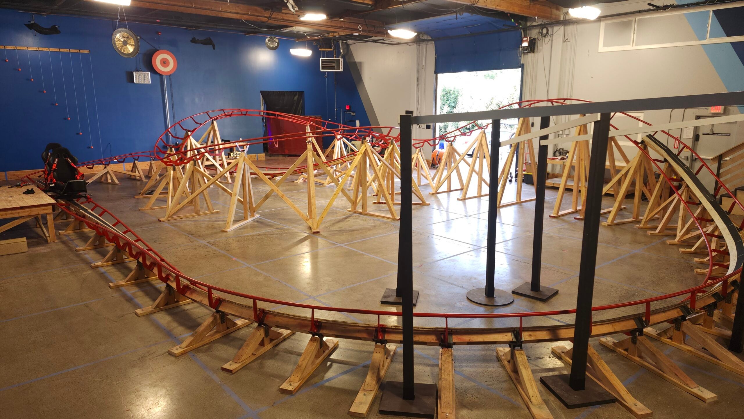 Finished roller coaster track