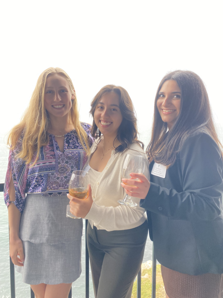 Vivian Knudsen, Cassandra Cuna and Nika Mahdavi at the Industrial and Manufacturing Engineering Department banquet