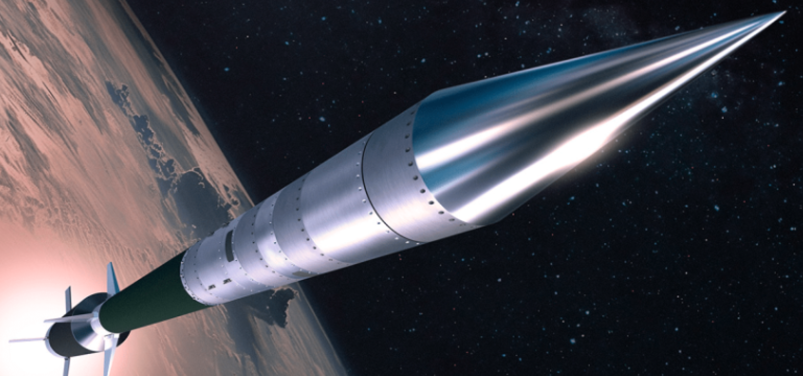 A space ship in space