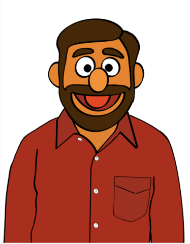 The team used concept art to develop the puppet’s character before sculpting and building the animatronic version of Brian Davis.