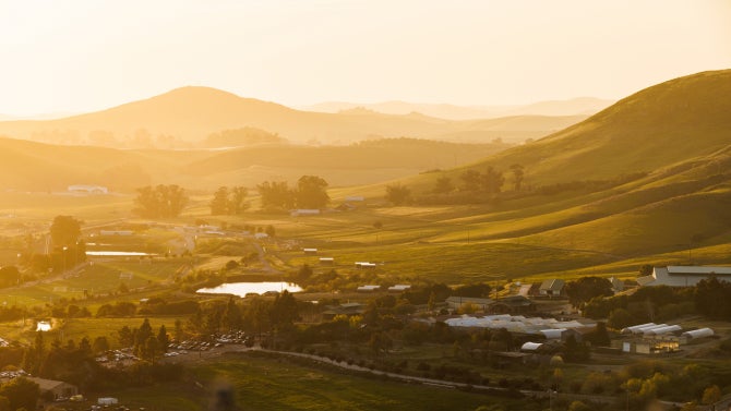 overlooking northern chumash tribe land at sunset