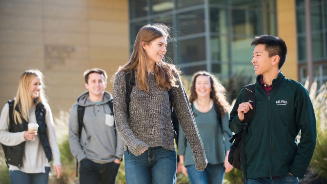 students walking outside of Bonderson building