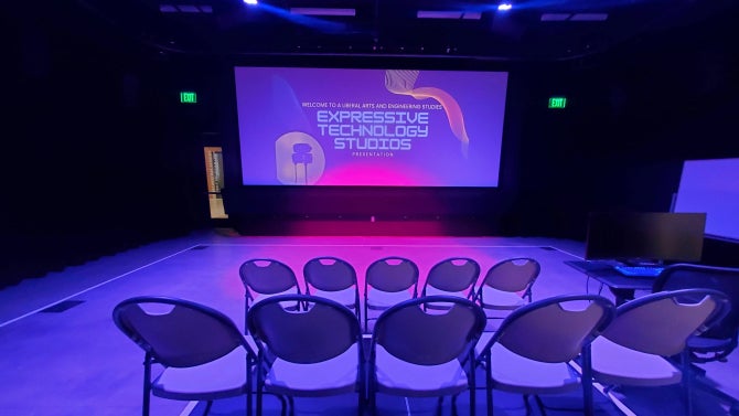 Advanced Demonstration of the Expressive Technology Studios: Students produced a multimedia demonstration of ETS capabilities, combining animation, motion capture, cinematography, audio engineering, lighting design, video editing and FRIDA the animatronic droid.