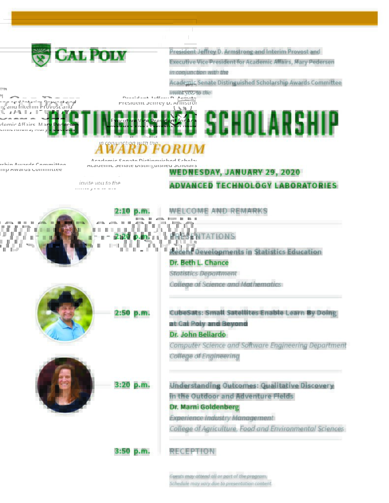 Distinguished Scholarship Award Forum 