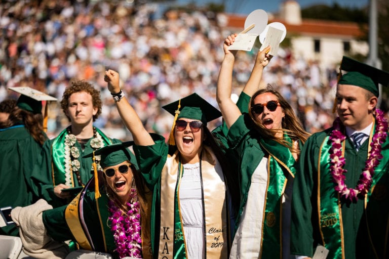CENG students celebrating at Commencement