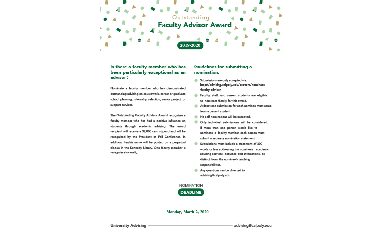 Faculty award flyer