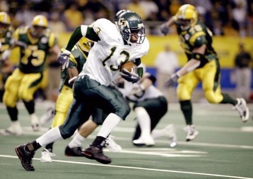 Karl Ivory runs for a 73-yard touchdown after an interception against North Dakota State in 2004.