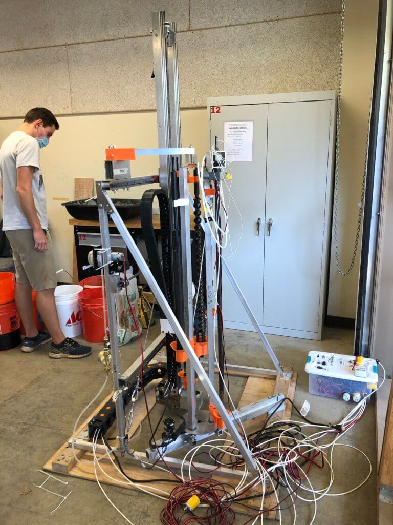 A Cal Poly team works on their project for a NASA competition. 