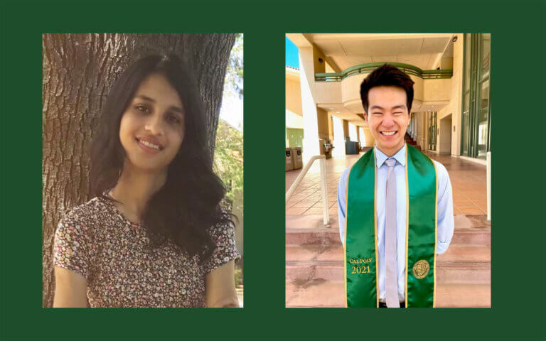 Rupal Totale and Lucas Change were the College of Engineering's top students through graduation.
