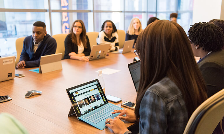 People in a meeting