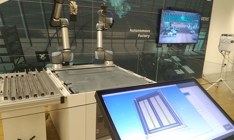 Machines at an autonomous factory