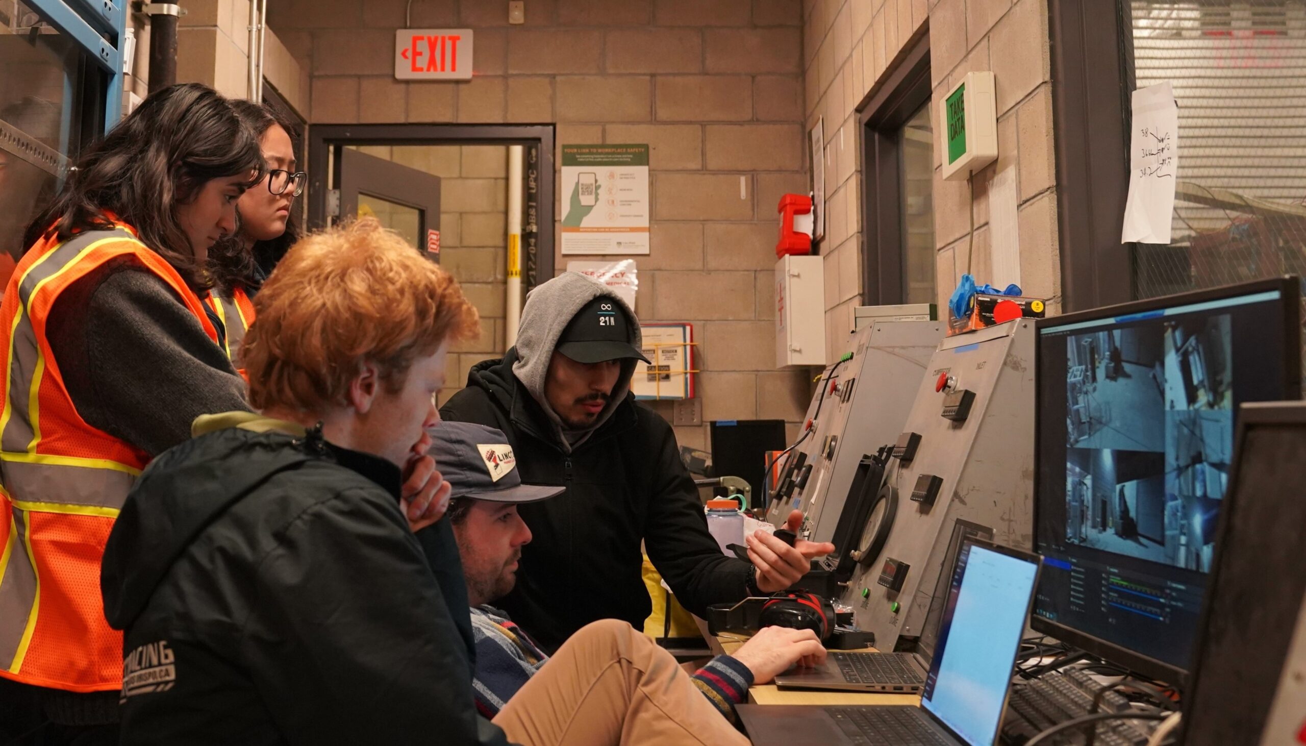 HOP team members review data in Cal Poly's Propulsion Lab