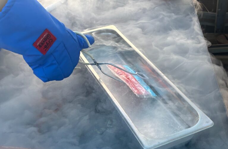 Otter Pops are frozen with liquid nitrogen