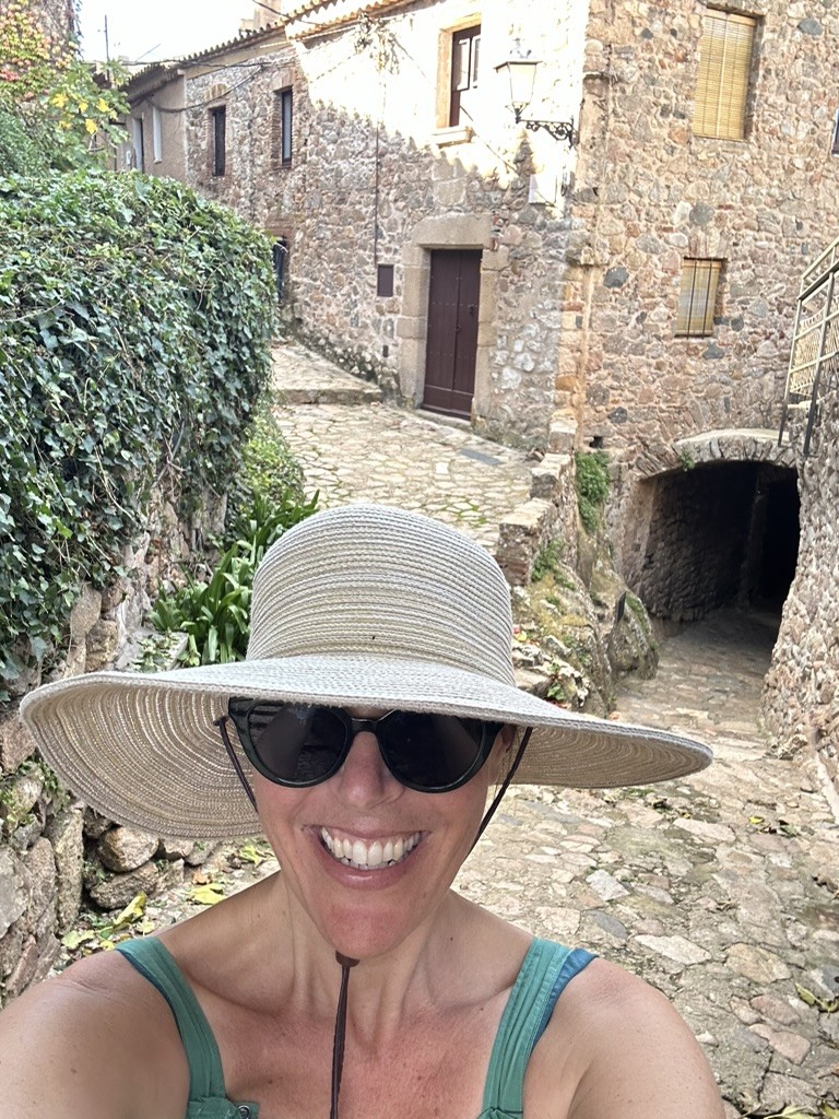 Cal Poly Assistant Professor Theresa Migler taking a selfie in Tossa de Mar, Spain.