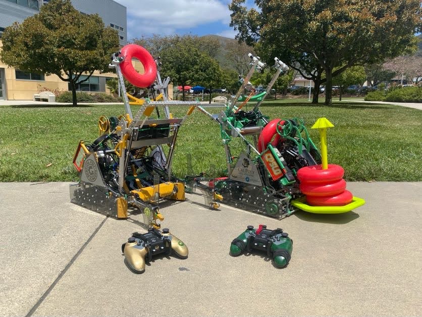 Robots displayed on Engineering Plaza