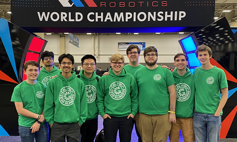 Group photo of team at worlds
