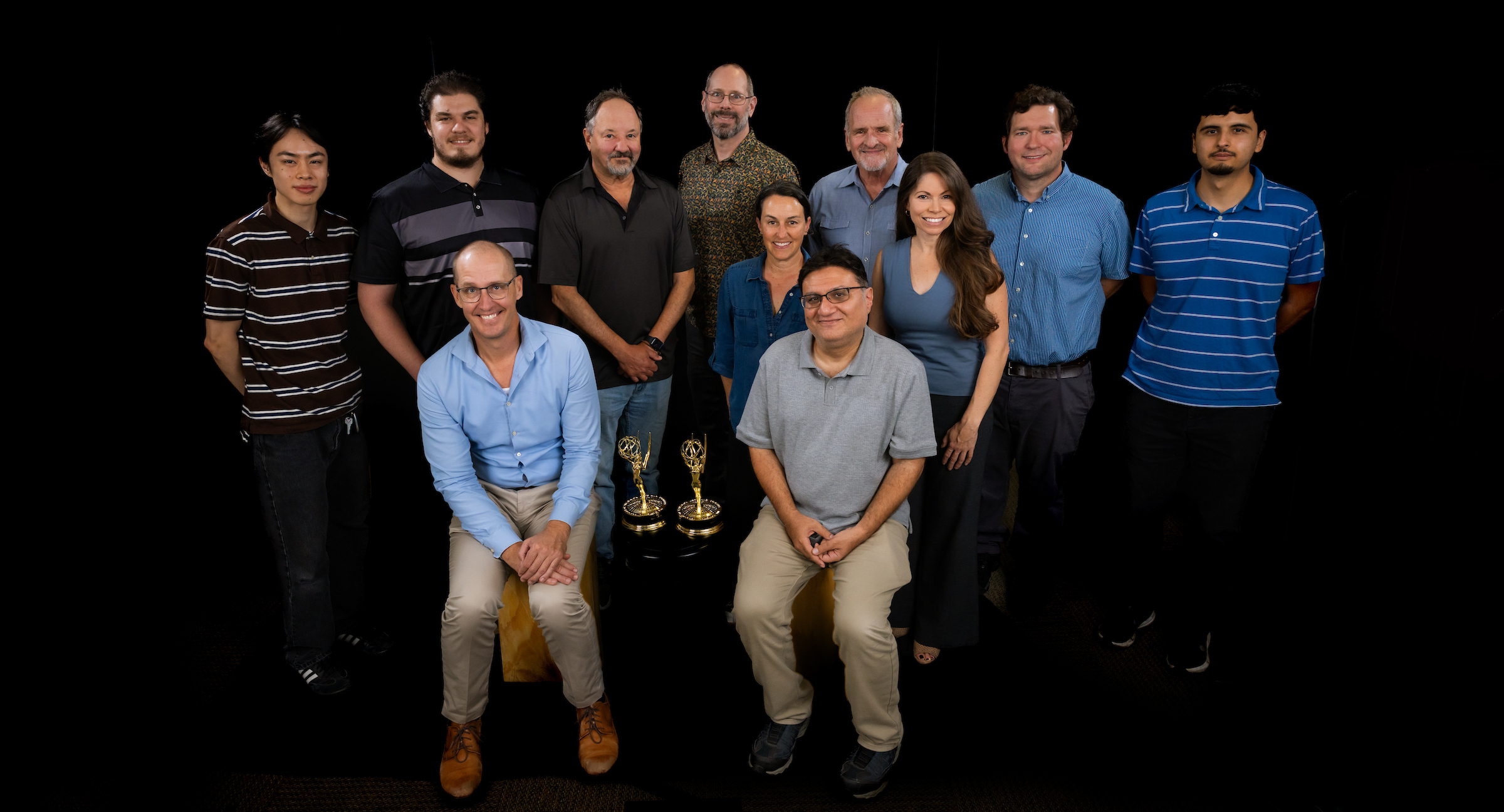 Group shot with Emmy statuettes