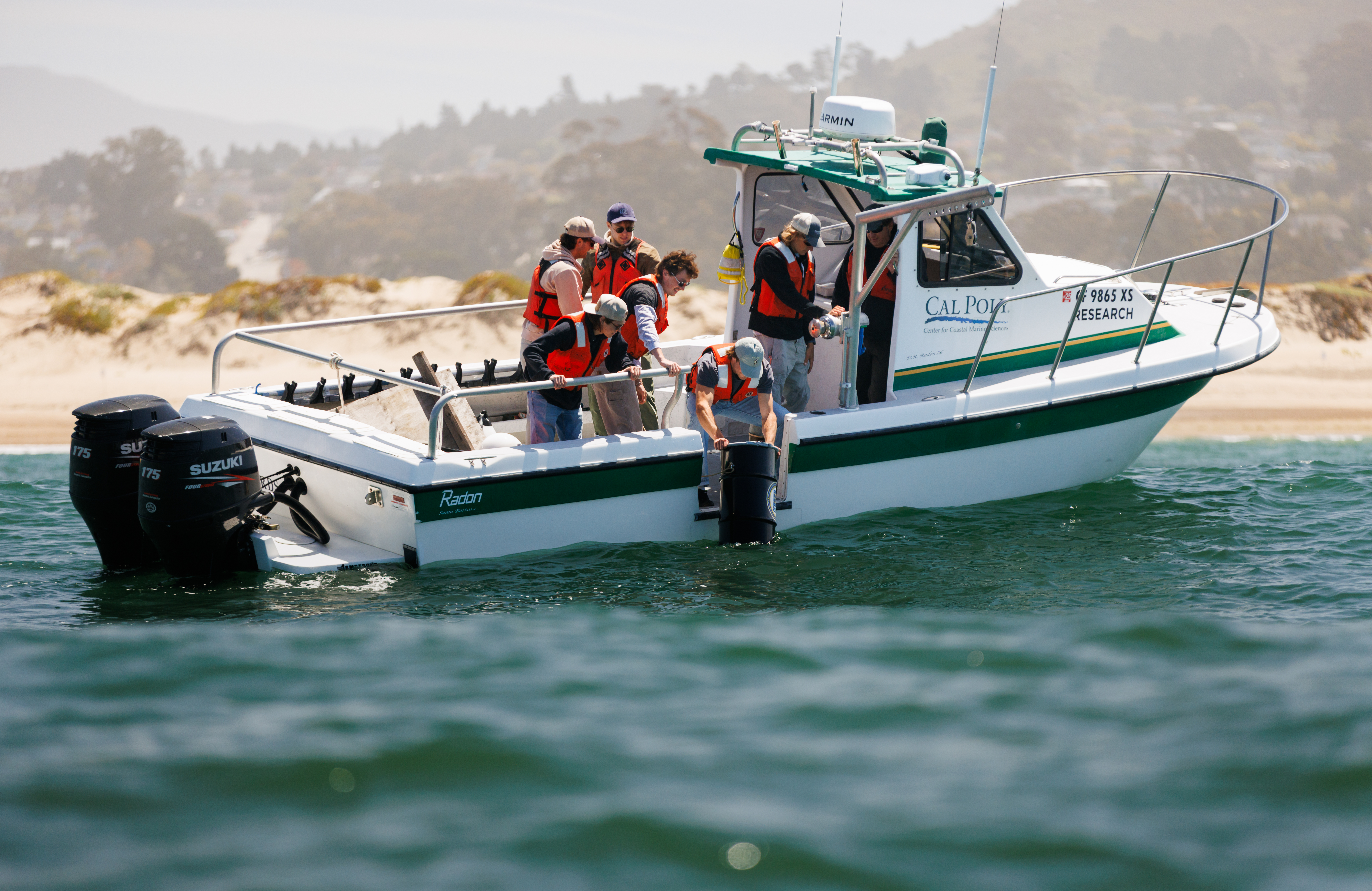 Students test their ocean power generator in Morro Bay 
