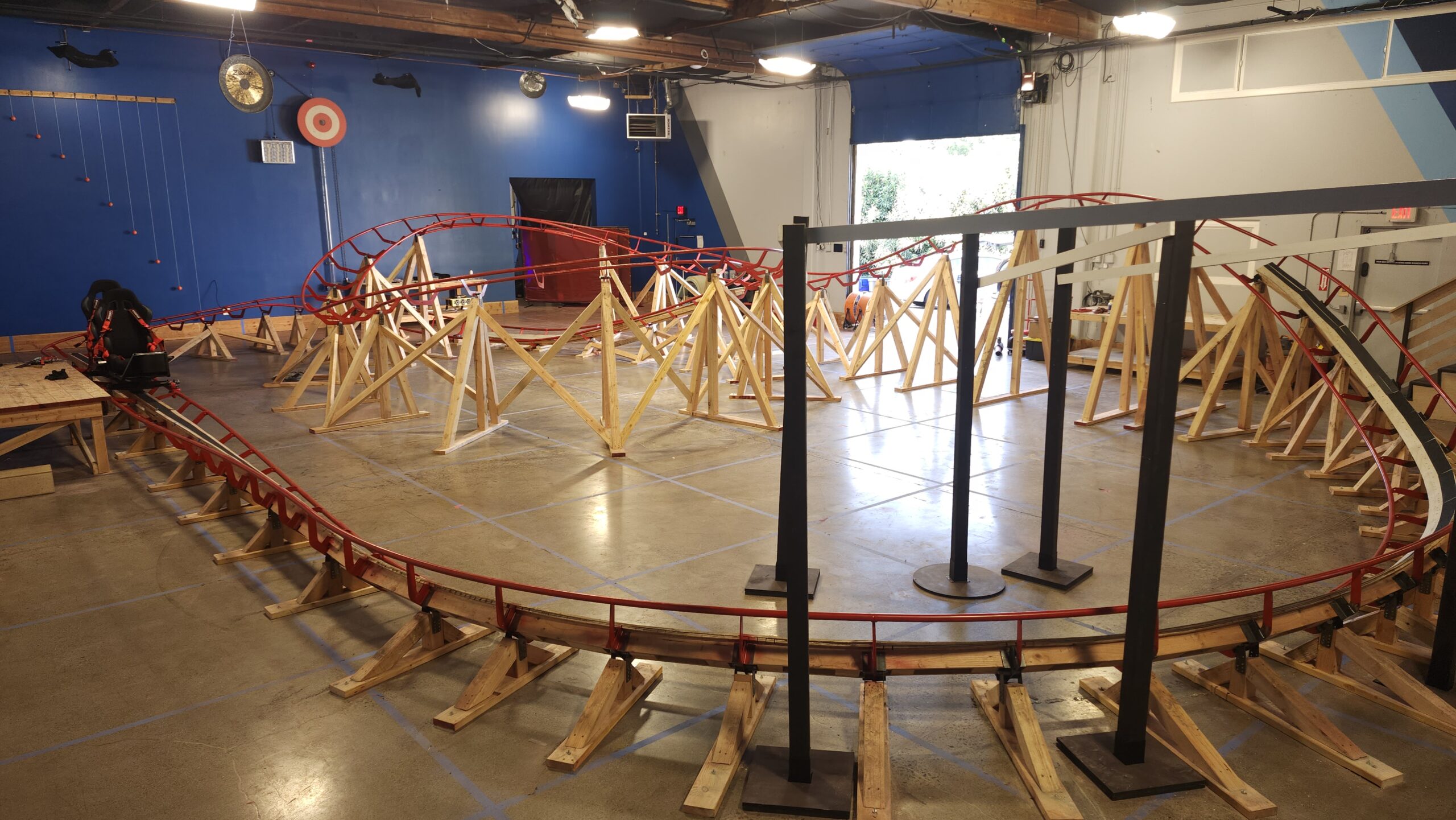 Finished roller coaster track