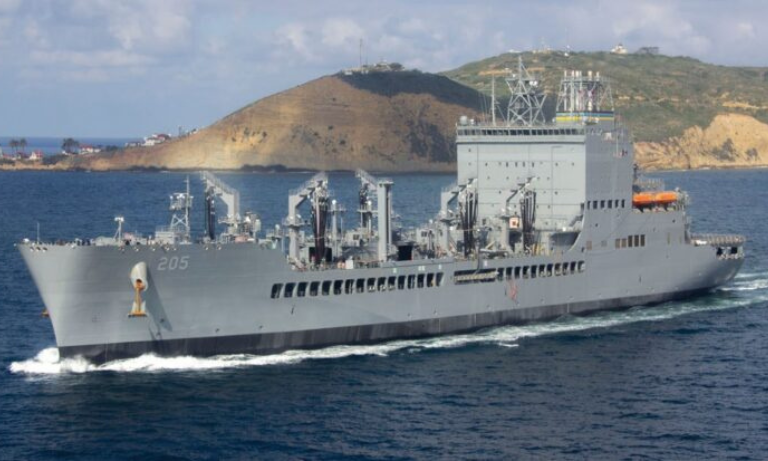 A ship on the water