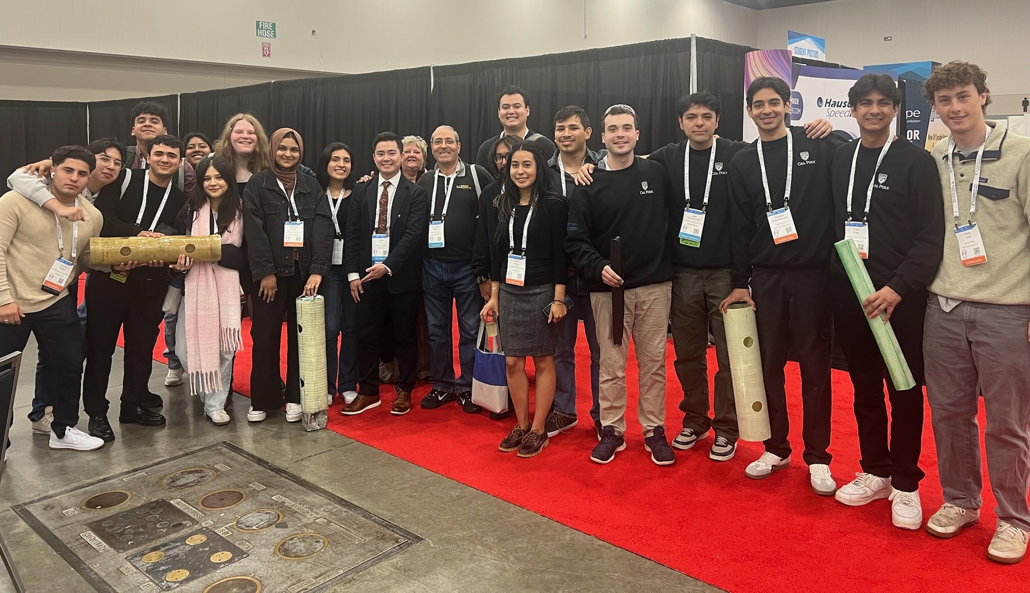 Students gather for group shot at conference