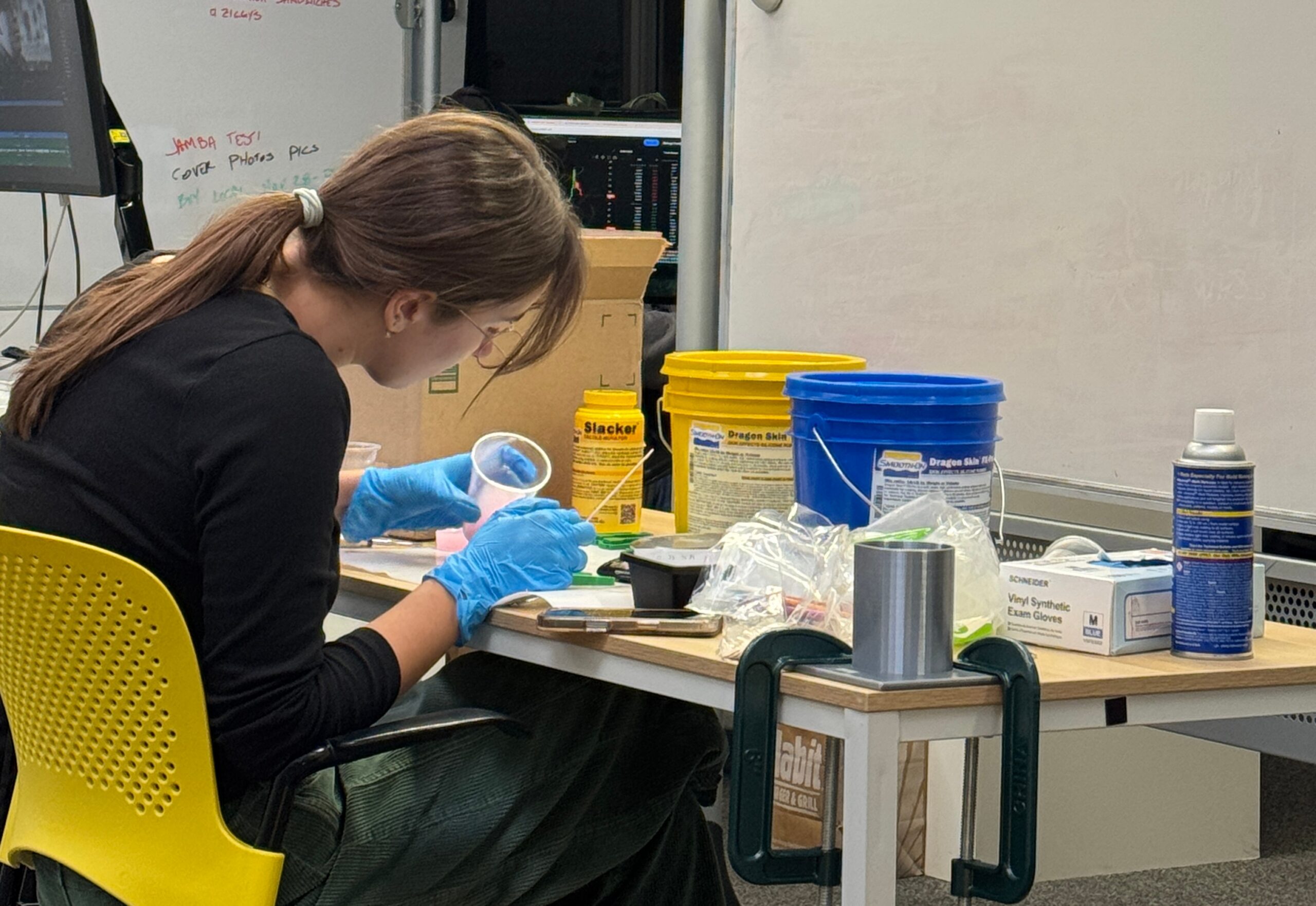 Madeleine mixes silicone as Everest develops a tissue mimic for device testing