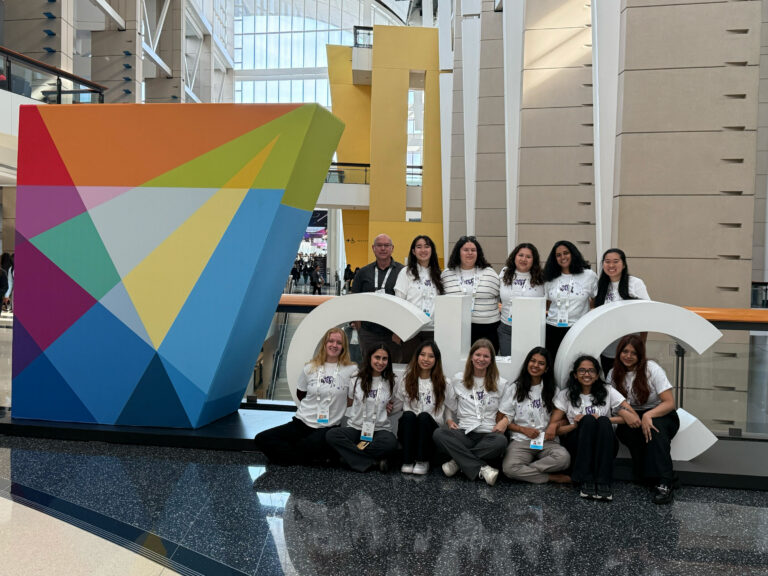 Students pose at Grace Hopper Celebration