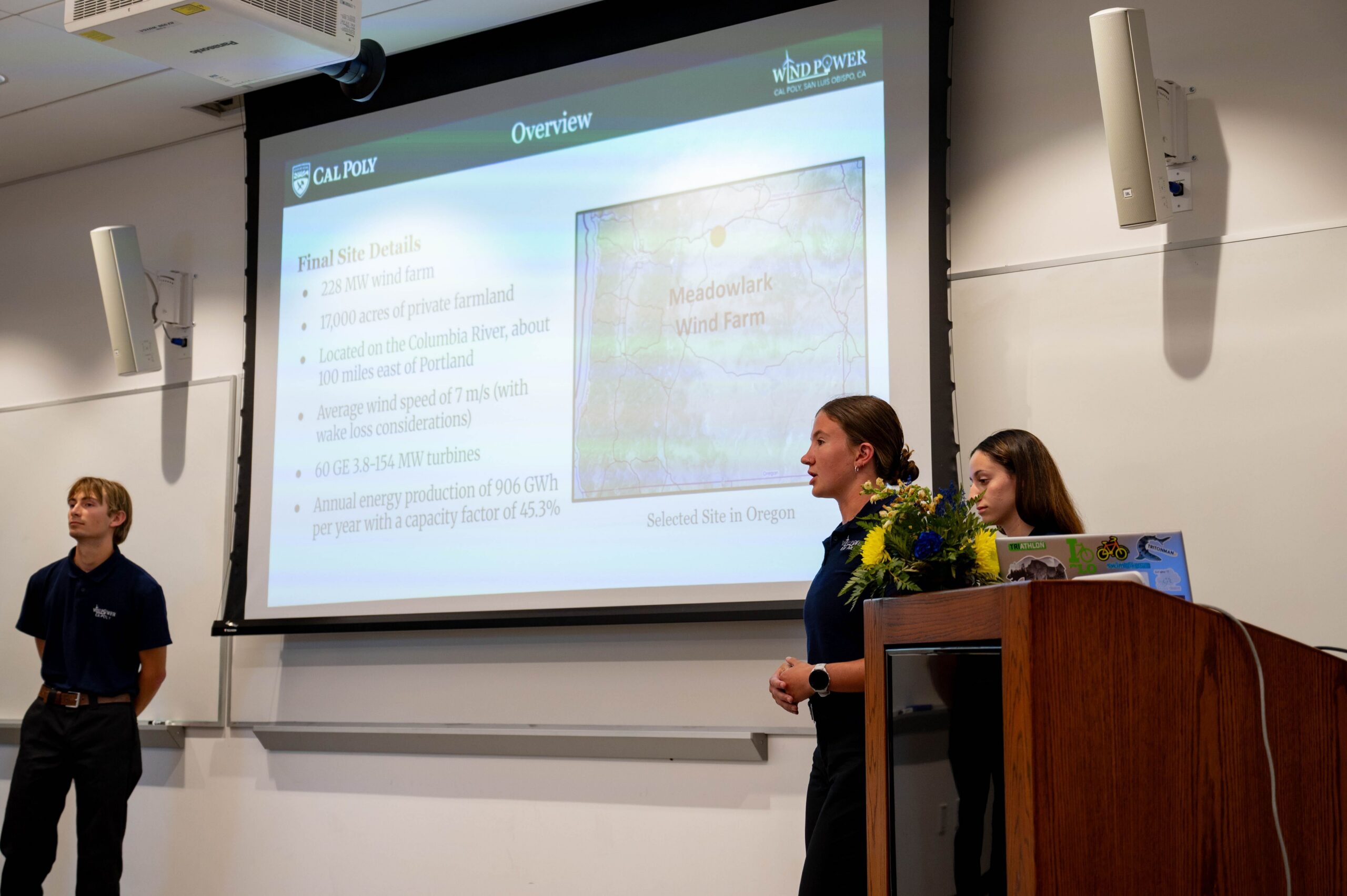 Students present during competition